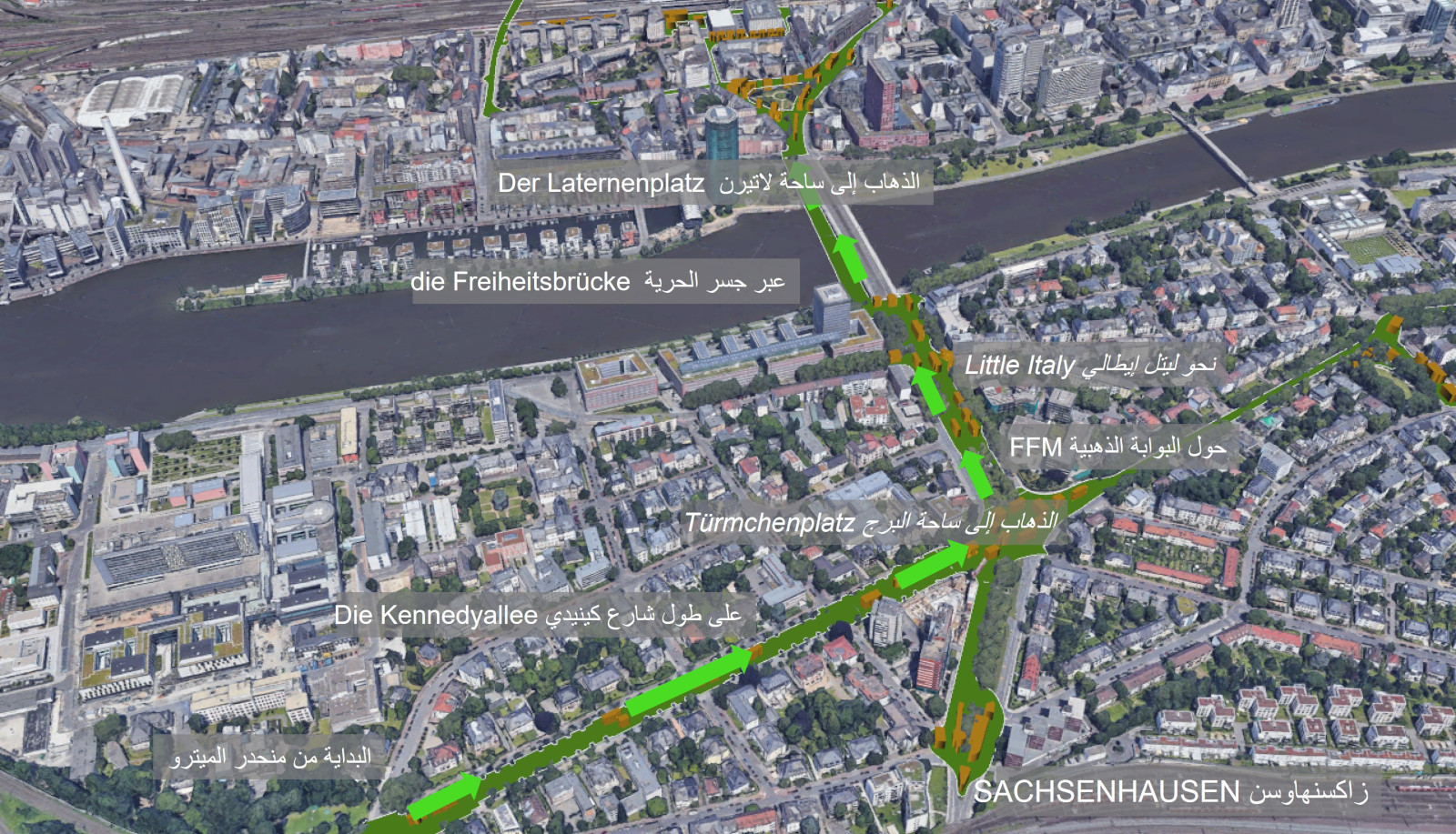 Google Earth / Stiftung Altes Neuland Frankfurt GNU