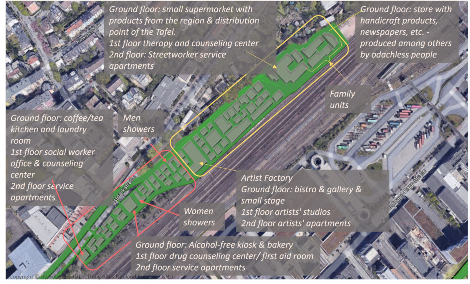 Google Earth Stiftung Altes Neuland Frankfurt GNU