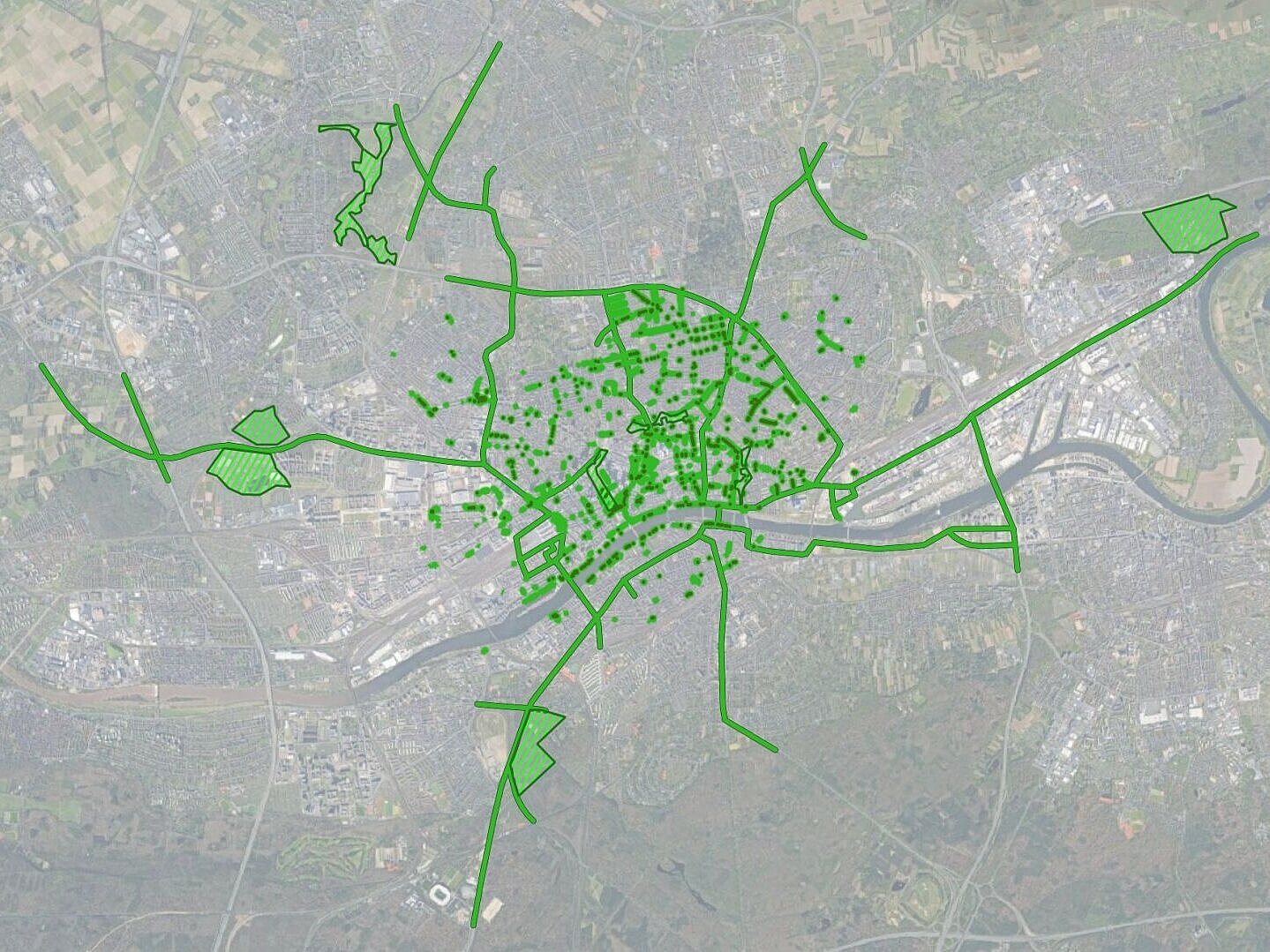 Google Earth /Stiftung Altes Neuland Frankfurt GNU