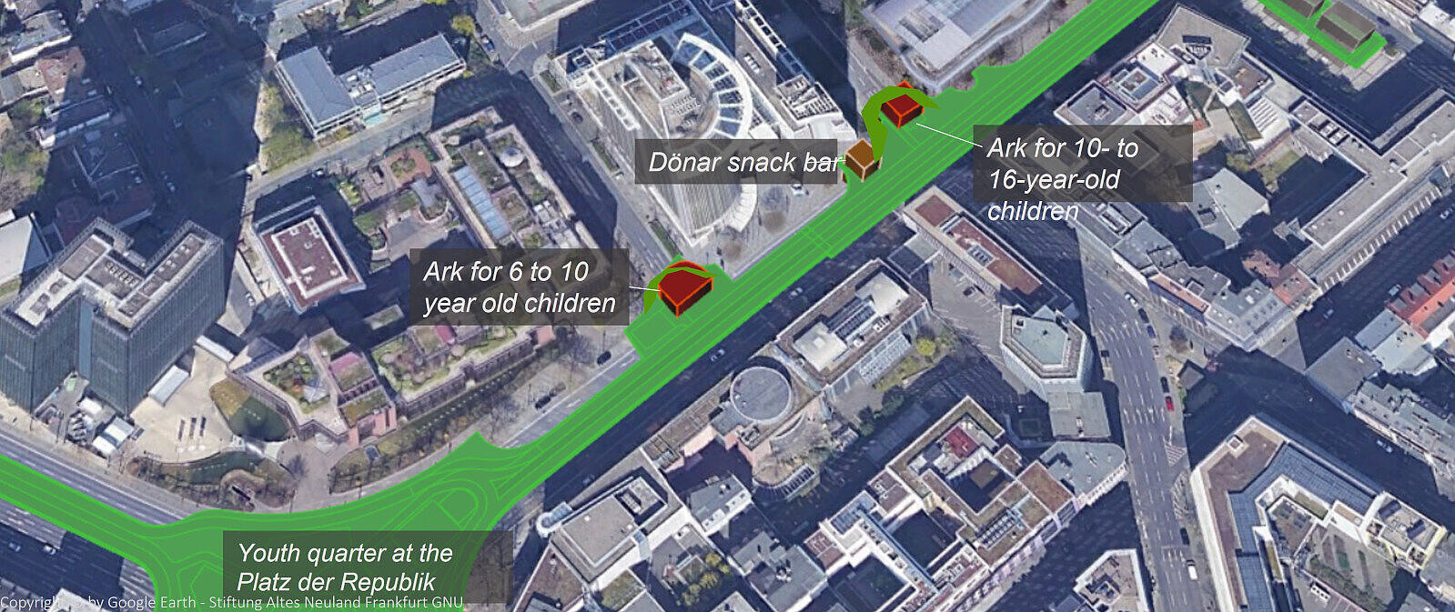 Google Earth - Stiftung Altes Neuland Frankfurt GNU